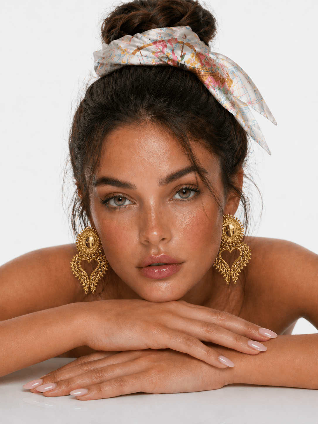 The Rosé Garden Bag Hair Scarf