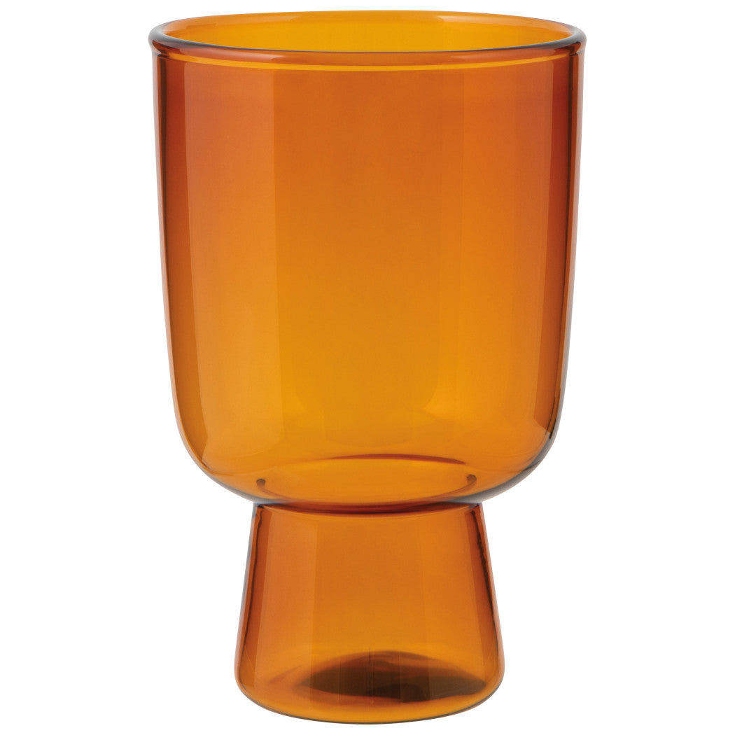 Set of 4 Tumbler 11oz Pedestal Amber