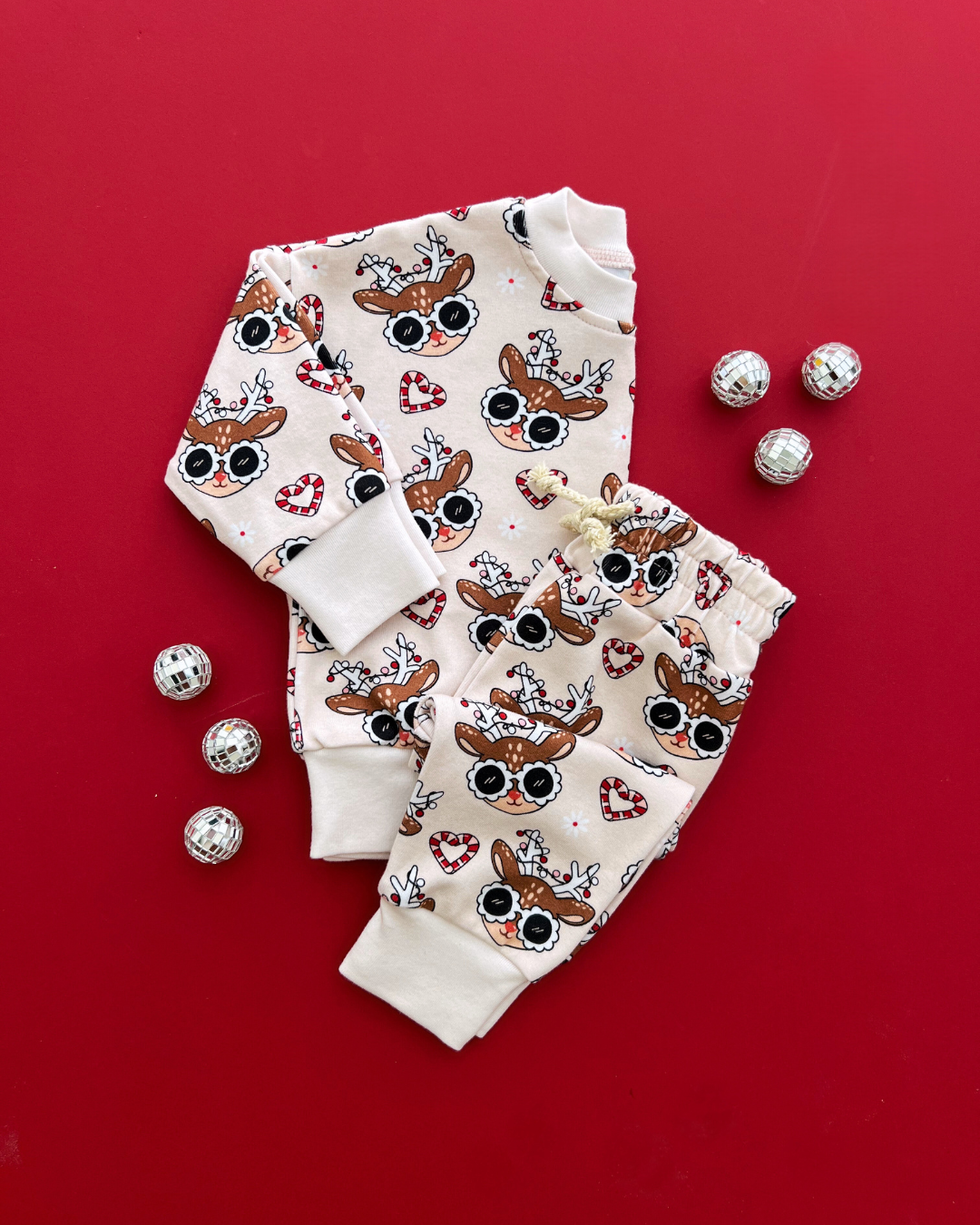 Deer Holiday Jogger Set