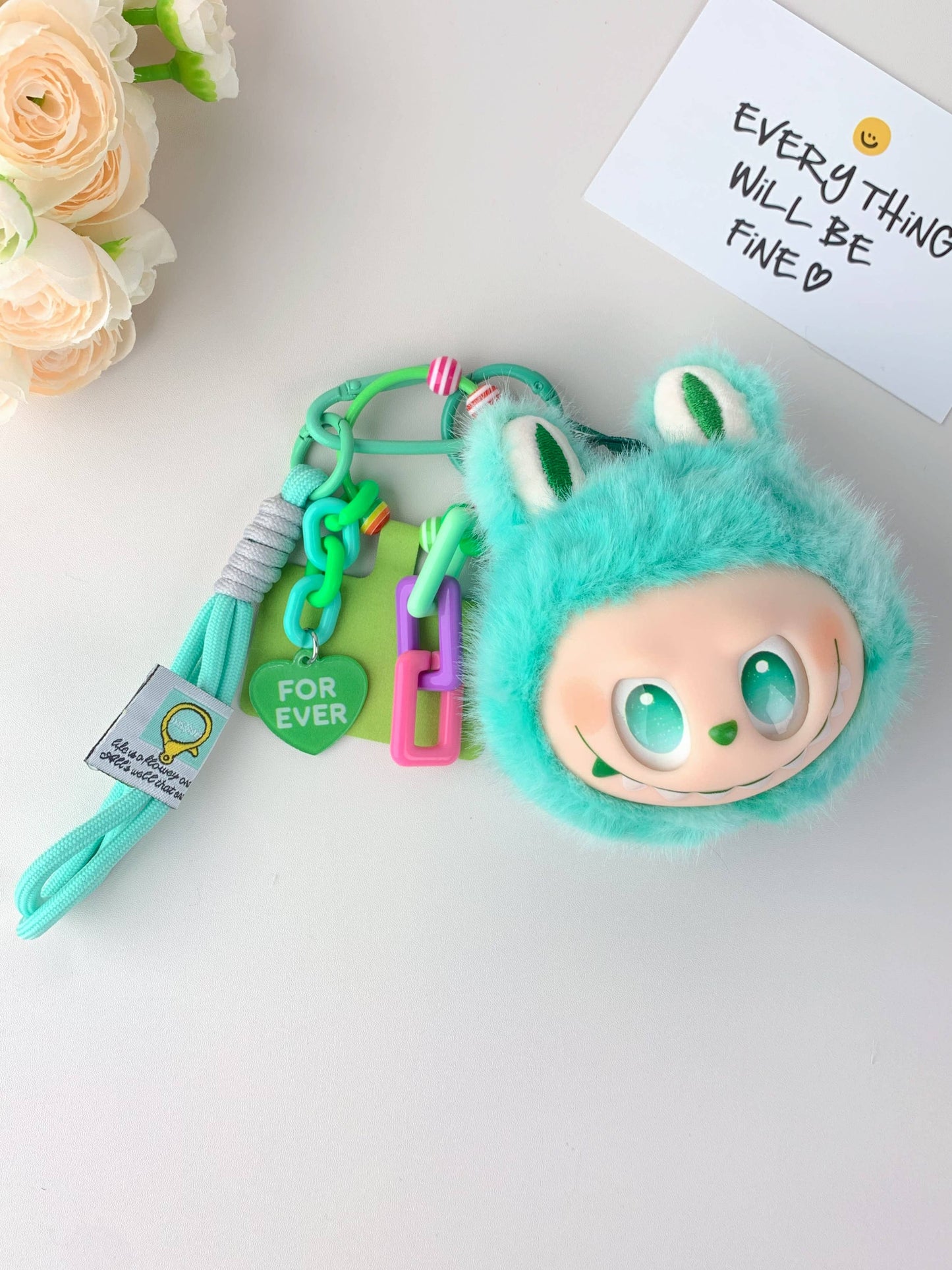 Labu Inspired Cute Plush Keychain for Girls – Bag Charm