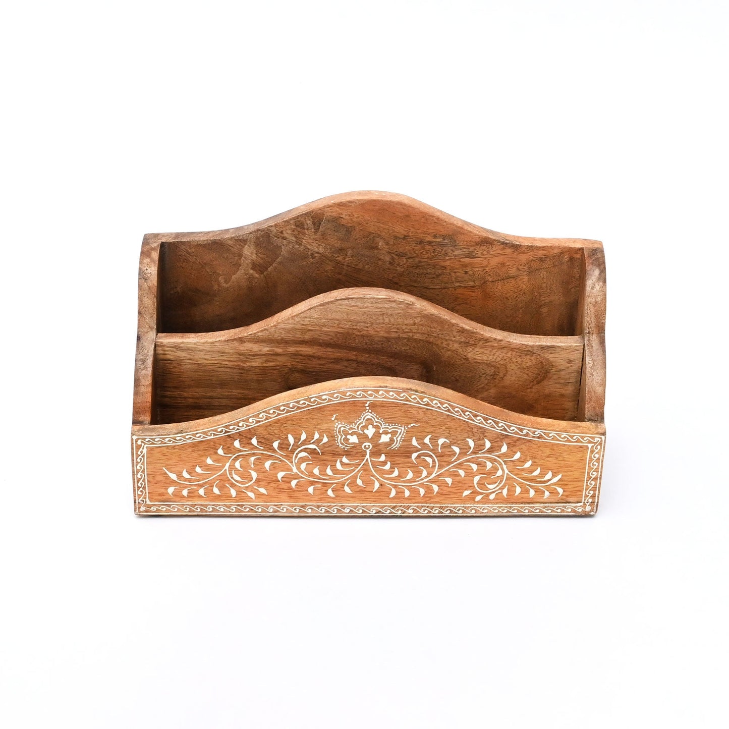 Desk Organiser | Handmade | Mango Wood | Natural