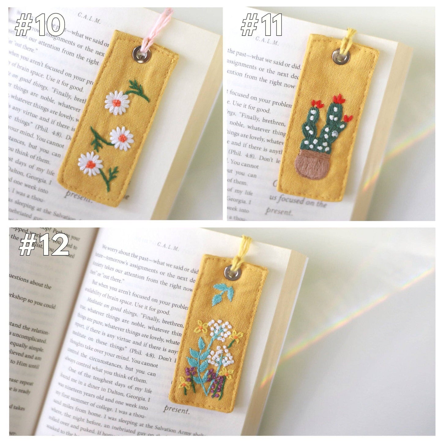 Hand Embroidered Bookmark