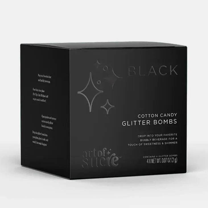 Black Cotton Candy Drink Glitter Bombs