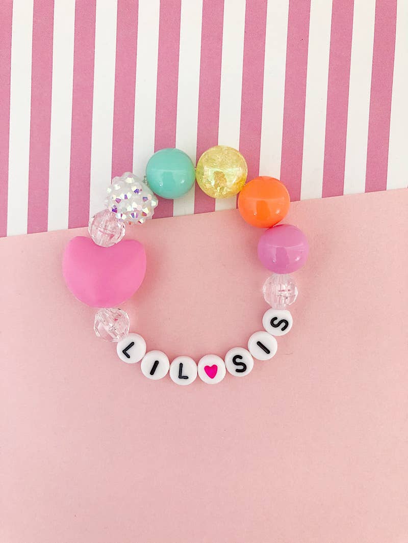 Big Sis/Lil Sis Silicone Heart Bracelet