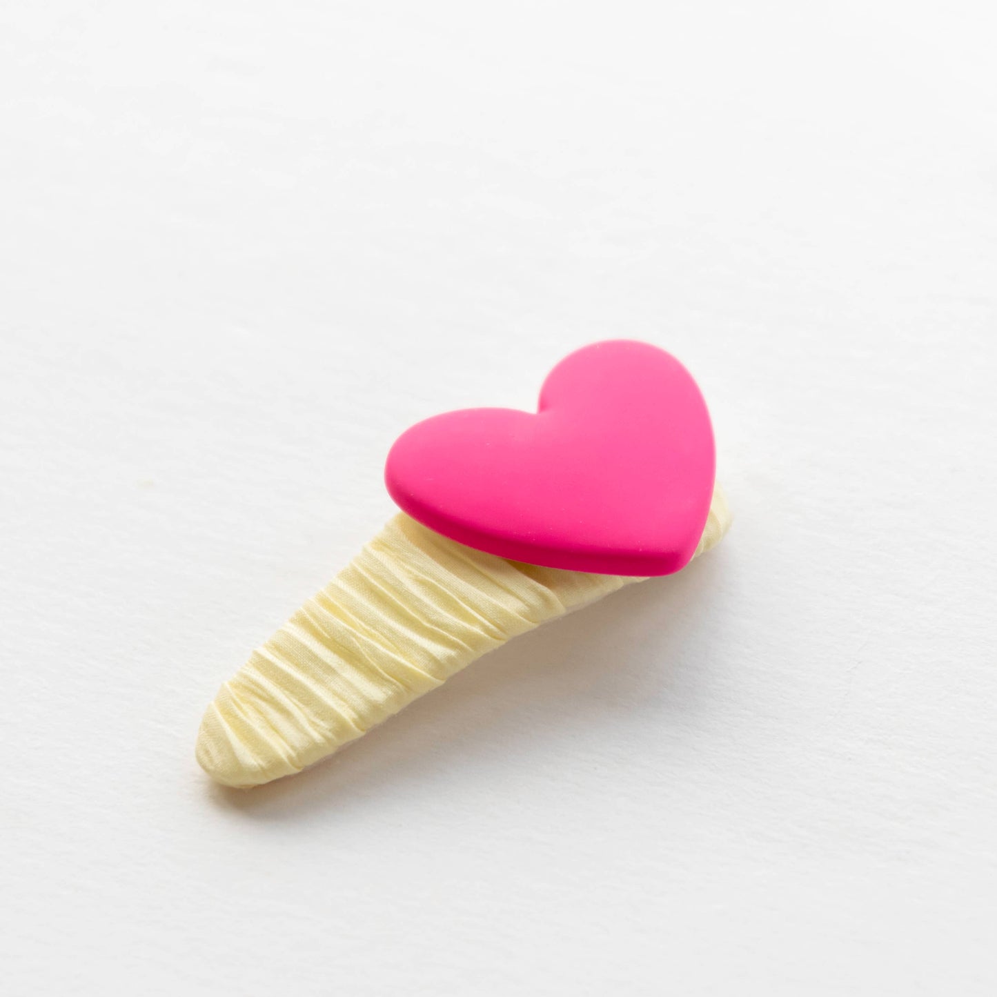 Heart and Ribbon Hair Clips | Pink & Yellow