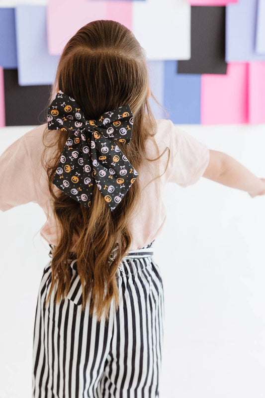 Black | Pumpkin Bow Bucket Sailor Bow