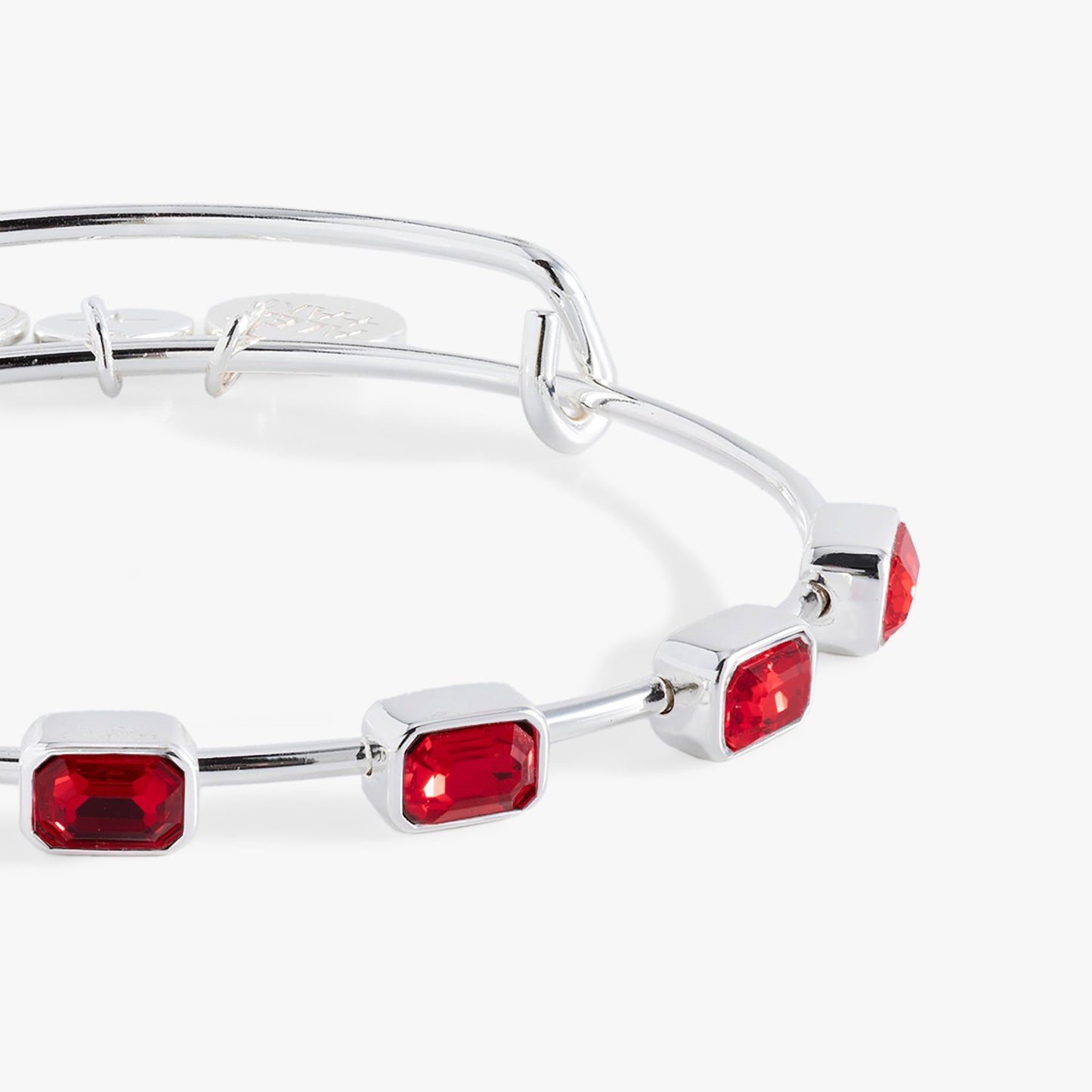 July Birthstone Emerald Cut Bangle