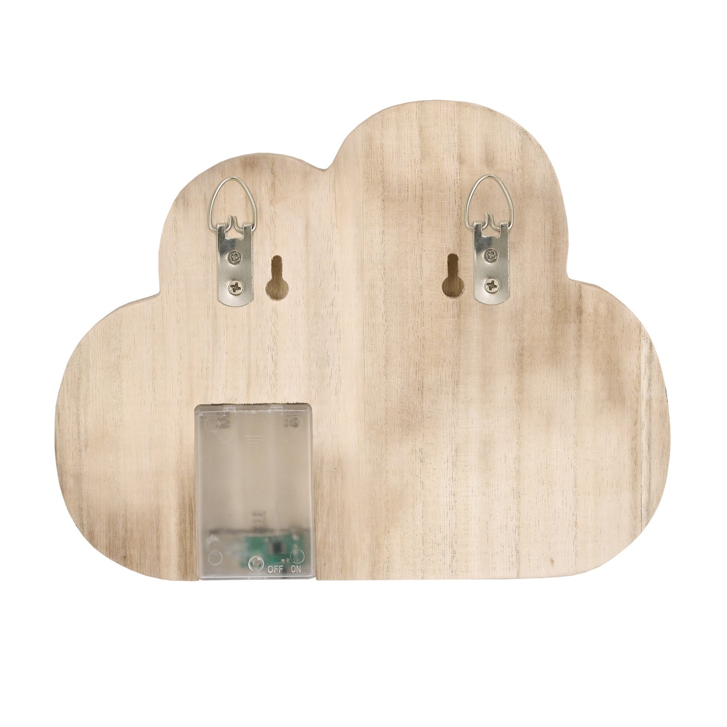 Cloud Shaped Lighted LED Natural Wood Wall Decor