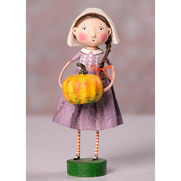 Molly Mayflower Thanksgiving Figurine by Lori Mitchell — 7-Inch Pilgrim Poly Resin Collectible