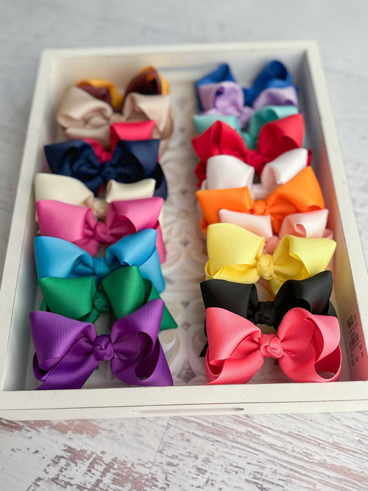 Essential Grosgrain Hair Bow - Alligator Clip - 4"