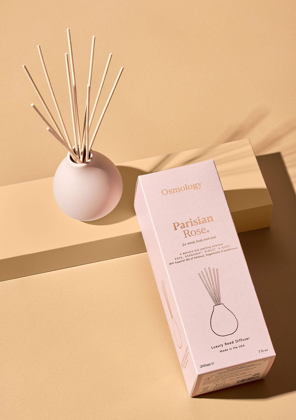 Parisian Rose Reed Diffuser - Rose Bergamot and Violet