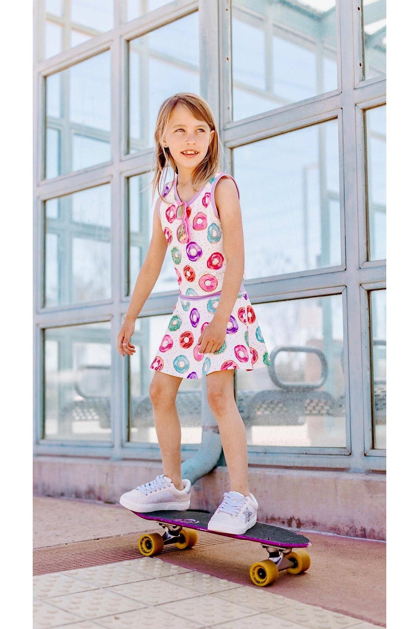 Donut Two-Piece Athletic Tank and Skort Set