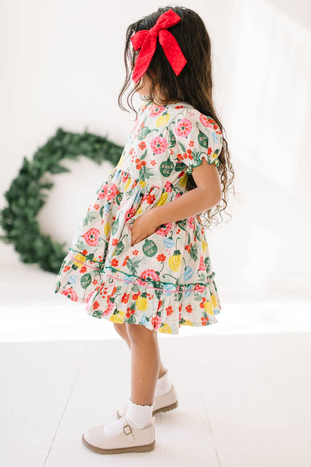 Vintage Ornament Poplin Dress