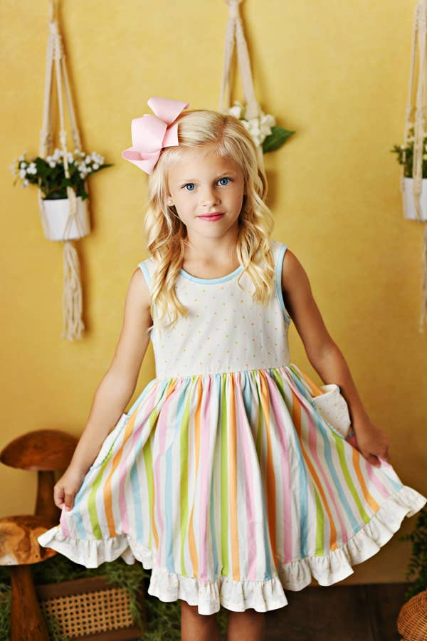 Rainbows & Polka Dots Twirl Dress
