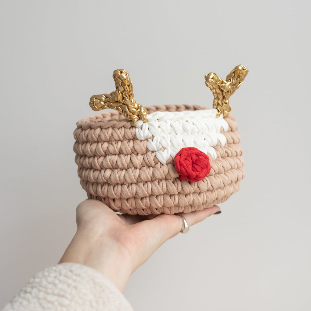 Christmas Deer and Santa Baskets