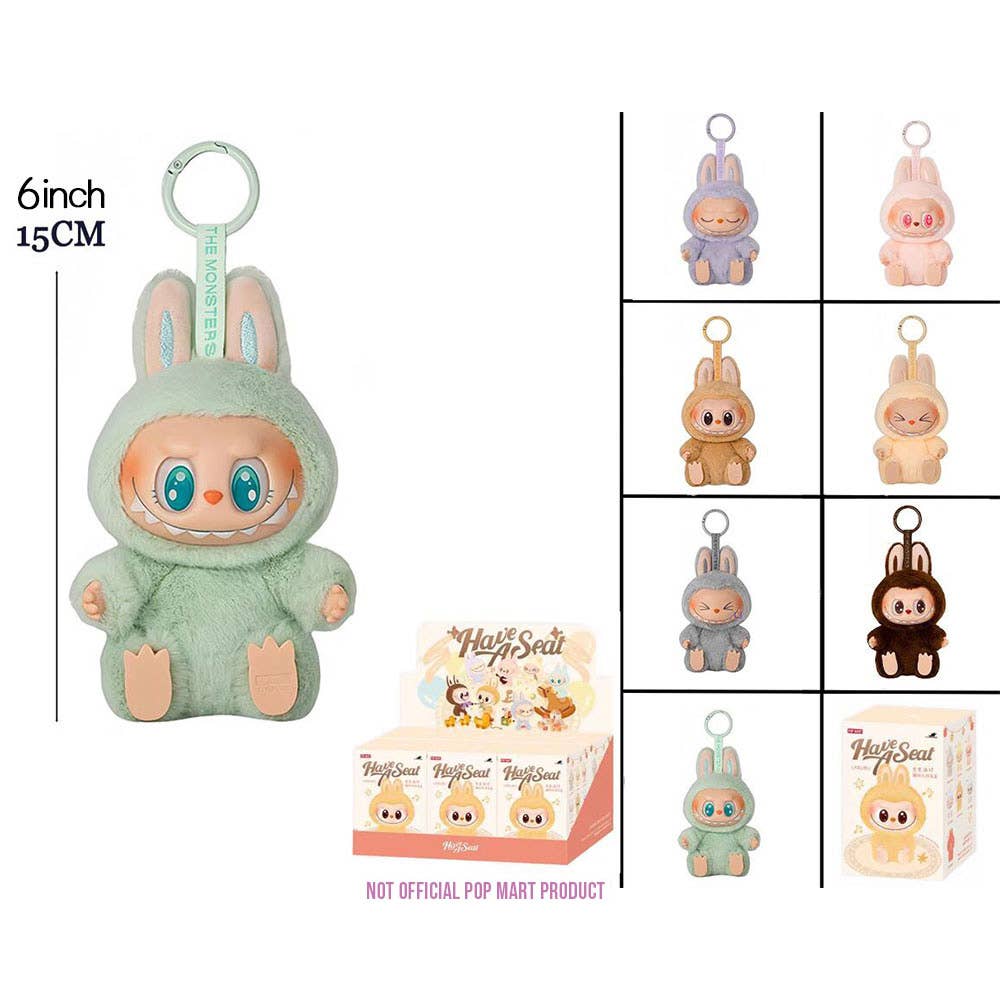 Labubu Monster Doll Keychain Have A Seat Blind Box