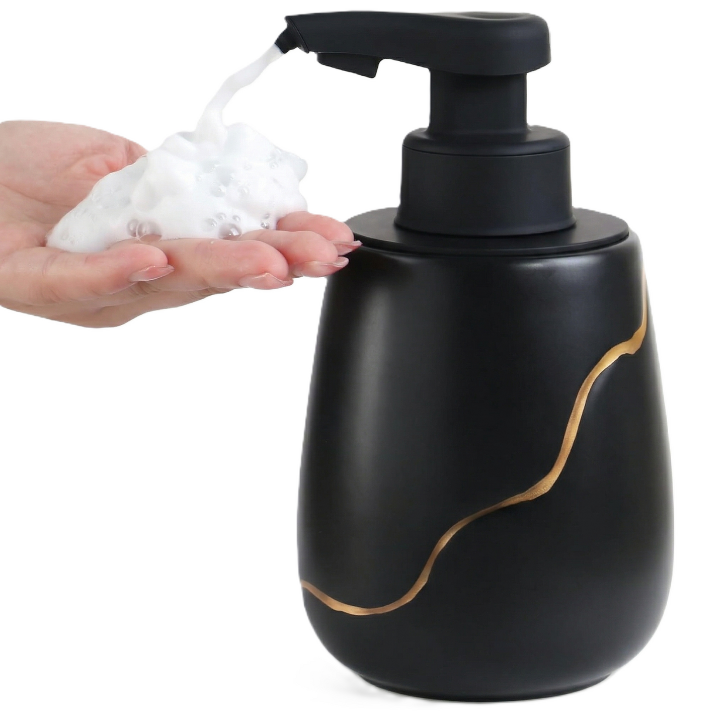 BosilunLife Nordic Garden Automatic Foaming Soap Dispenser Recycled Eco-Clay 18.94 oz