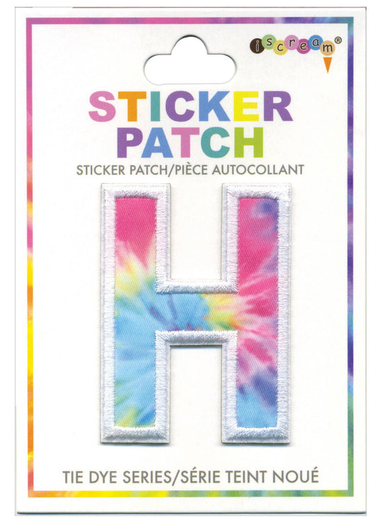 H Tie Dye Sticker Patch