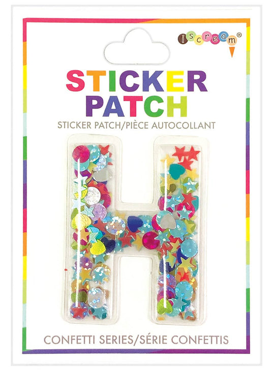 H Confetti Sticker Patch