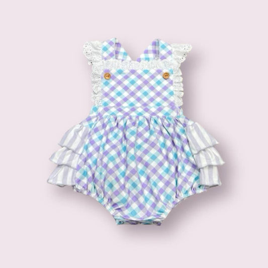 Gingham Bubble with Eyelet