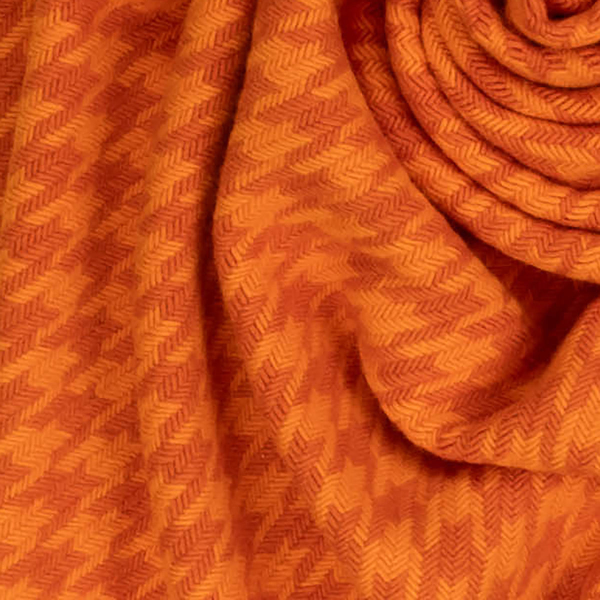 Southampton Home Naturally Weighted Houndstooth Throw - Orange