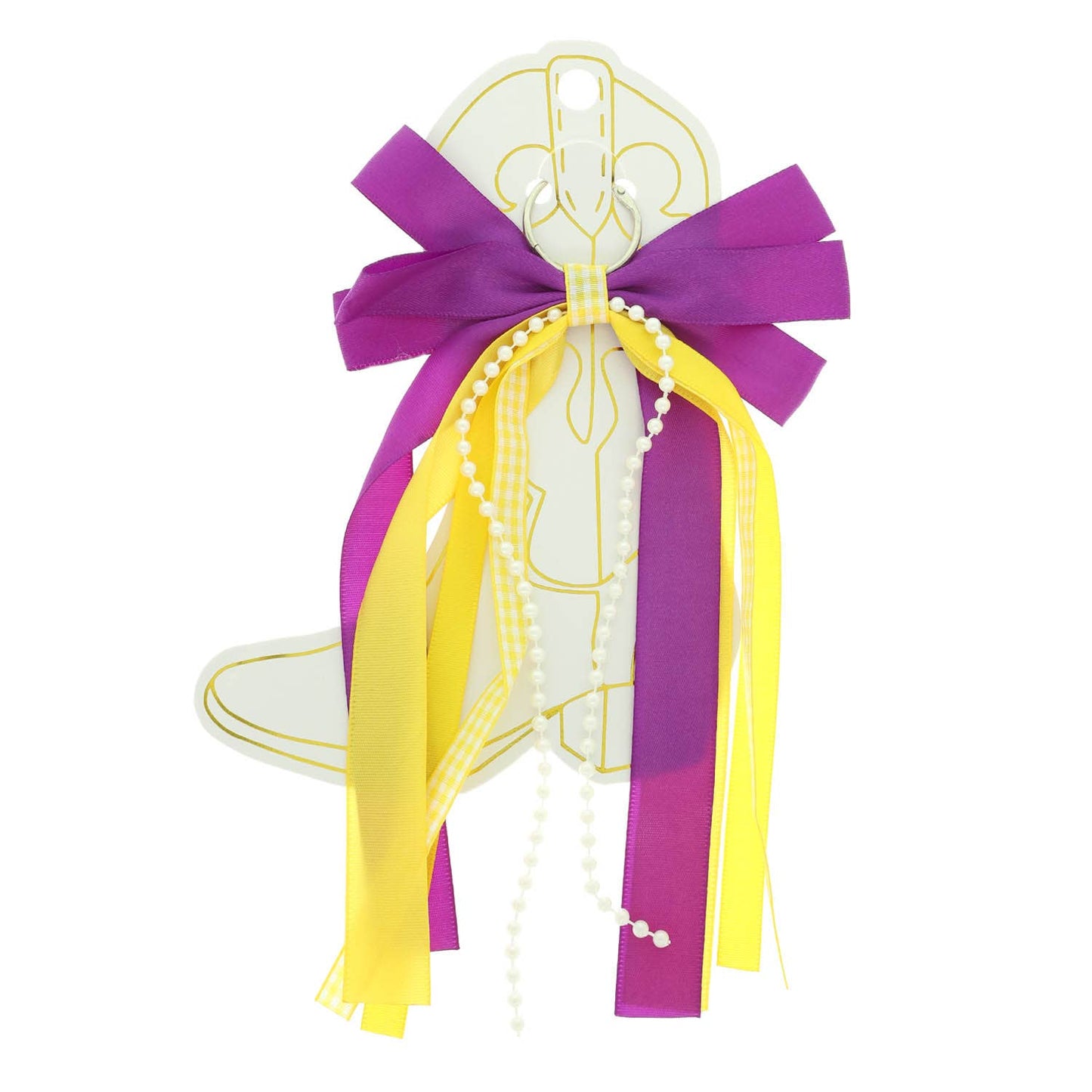 Gameday Bow Ribbon Cowboy Boot Charm