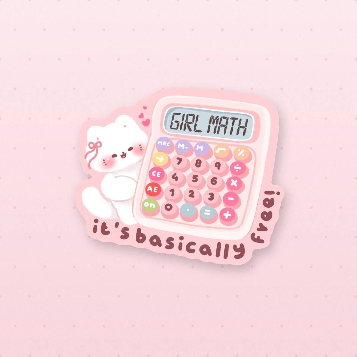 Girl math sticker