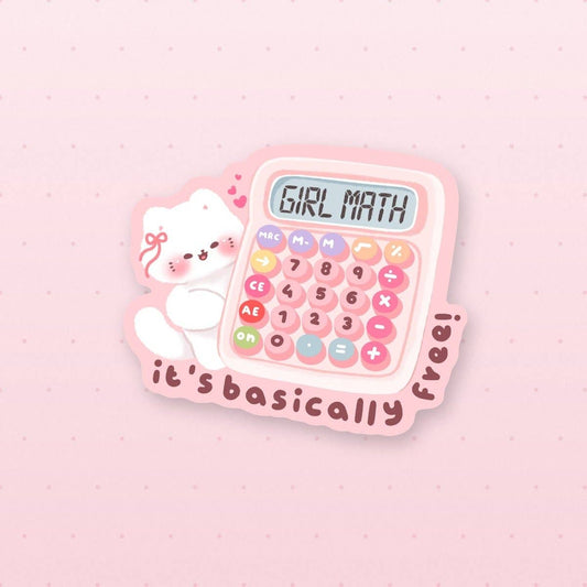 Girl math sticker
