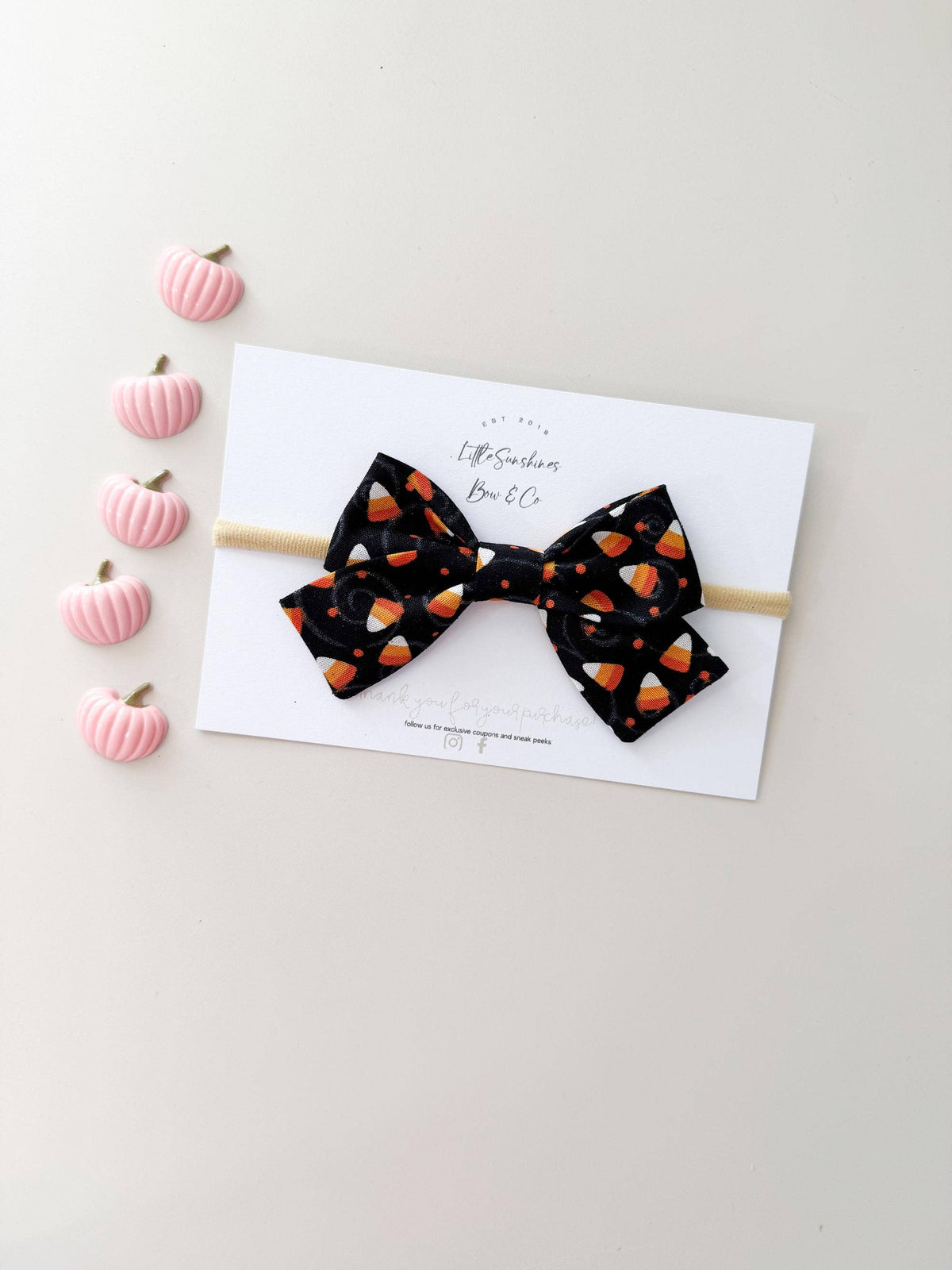 Glitter Candy Corn  Halloween Pinwheel Hair Bow
