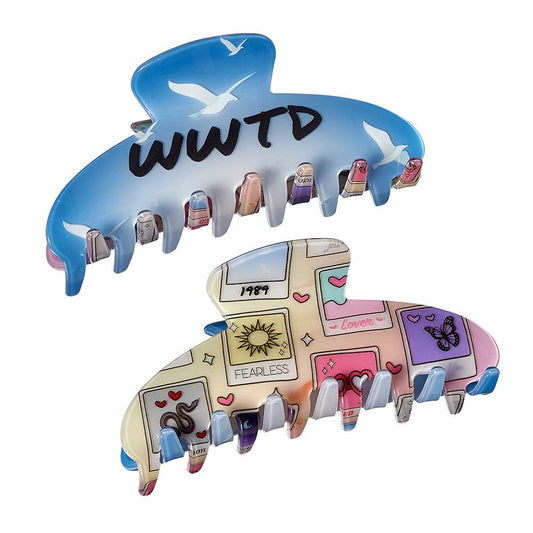 Two-Sided Large Claw Clips - WWTD