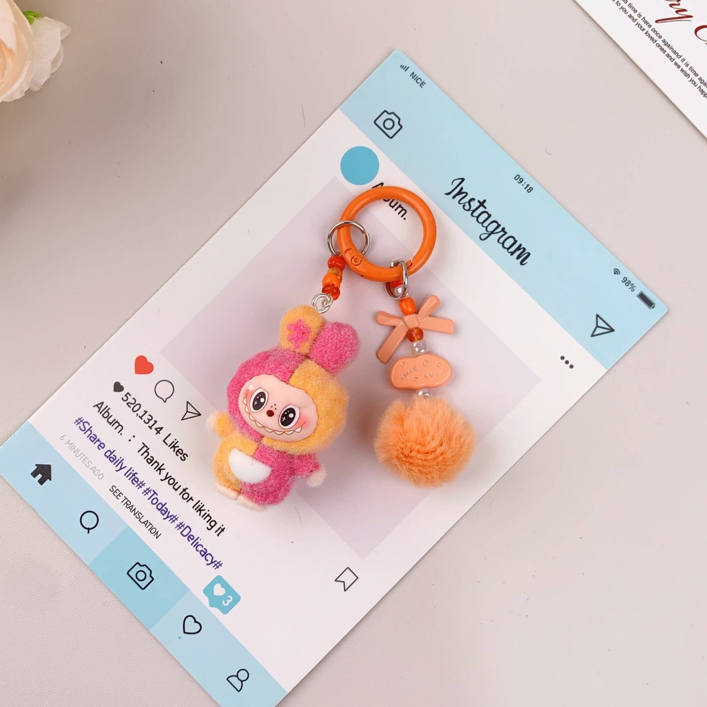 Labu Hot-Selling Cute Bunny Keychain  holiday gifts