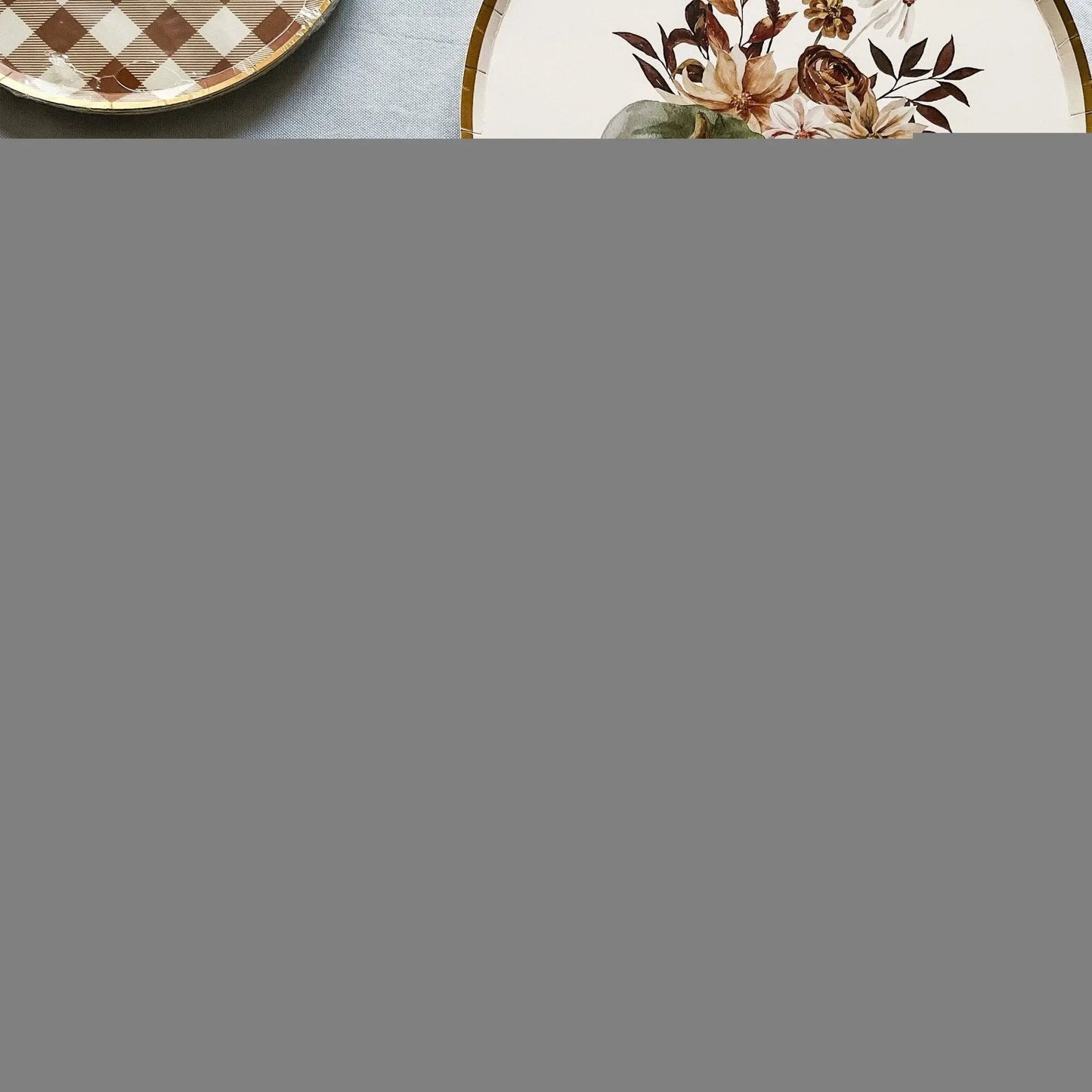 Thanksgiving Fall Pumpkin Dinner Paper Plate (8pcs)