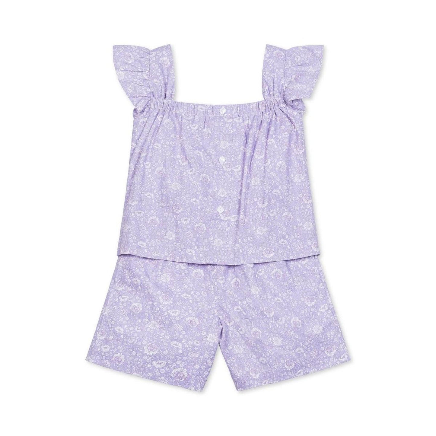 Faux Top Romper - Lavender Fields Floral