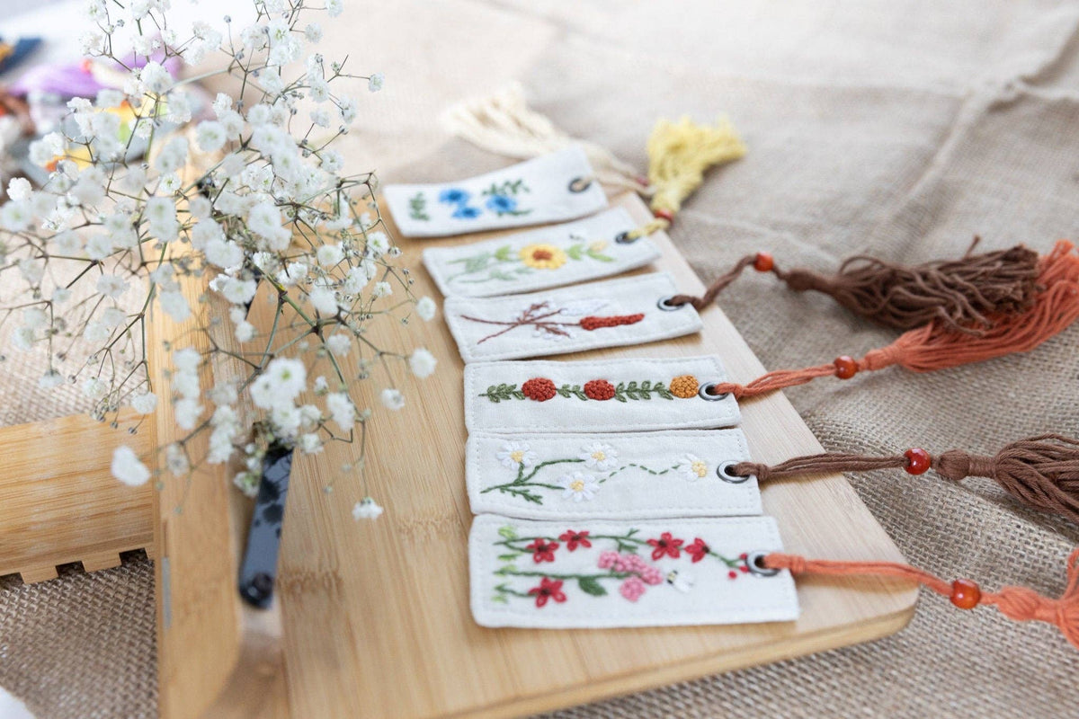 Hand Embroidered Bookmark