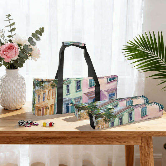 Charleston South Carolina Rainbow Row Mahjong Bag Bundle Set