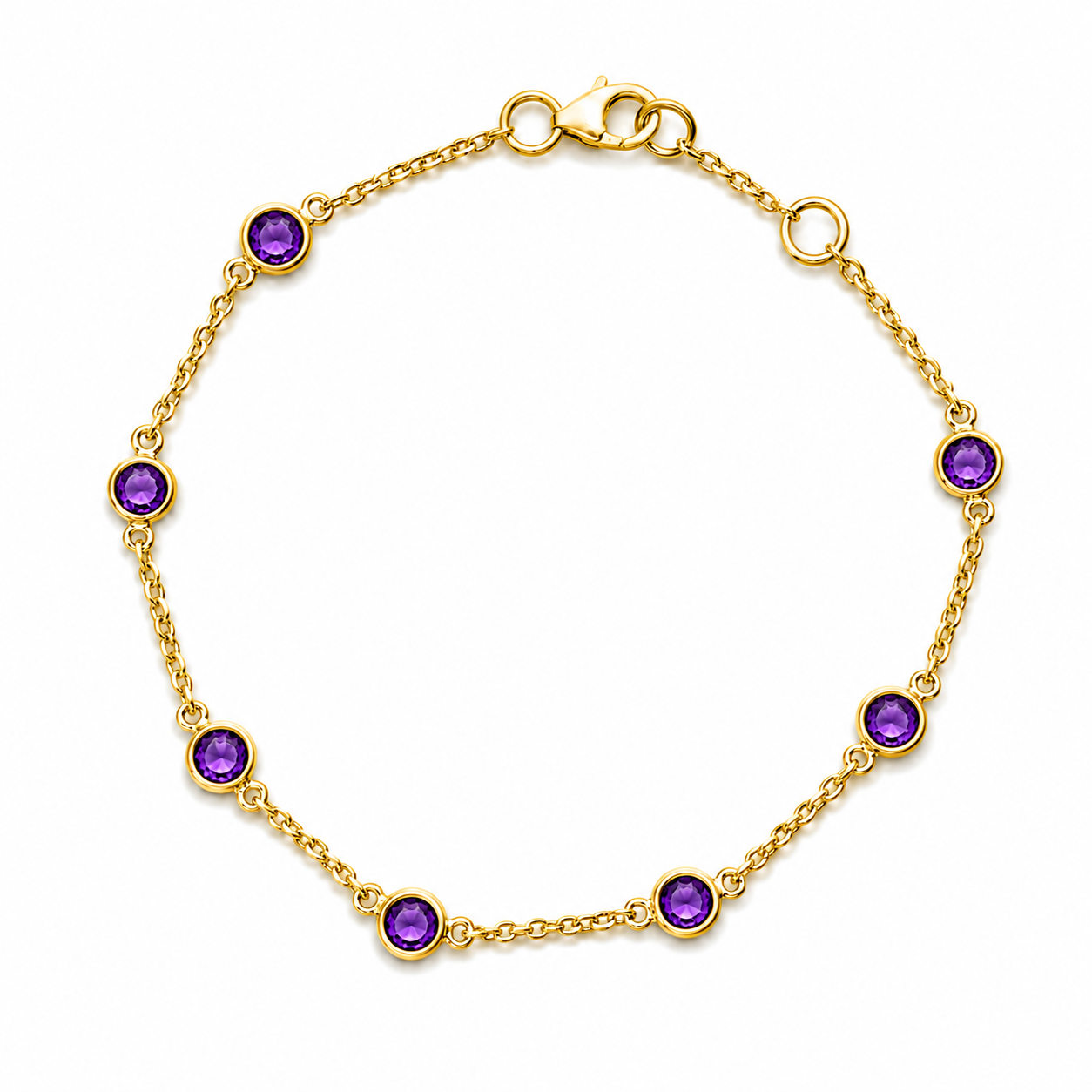 February Birthstone Bracelet — Amethyst
