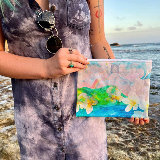 Plumeria Paradise - Medium Pouch