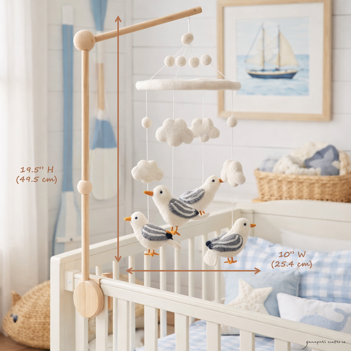 Felt Baby Mobile - Seagull