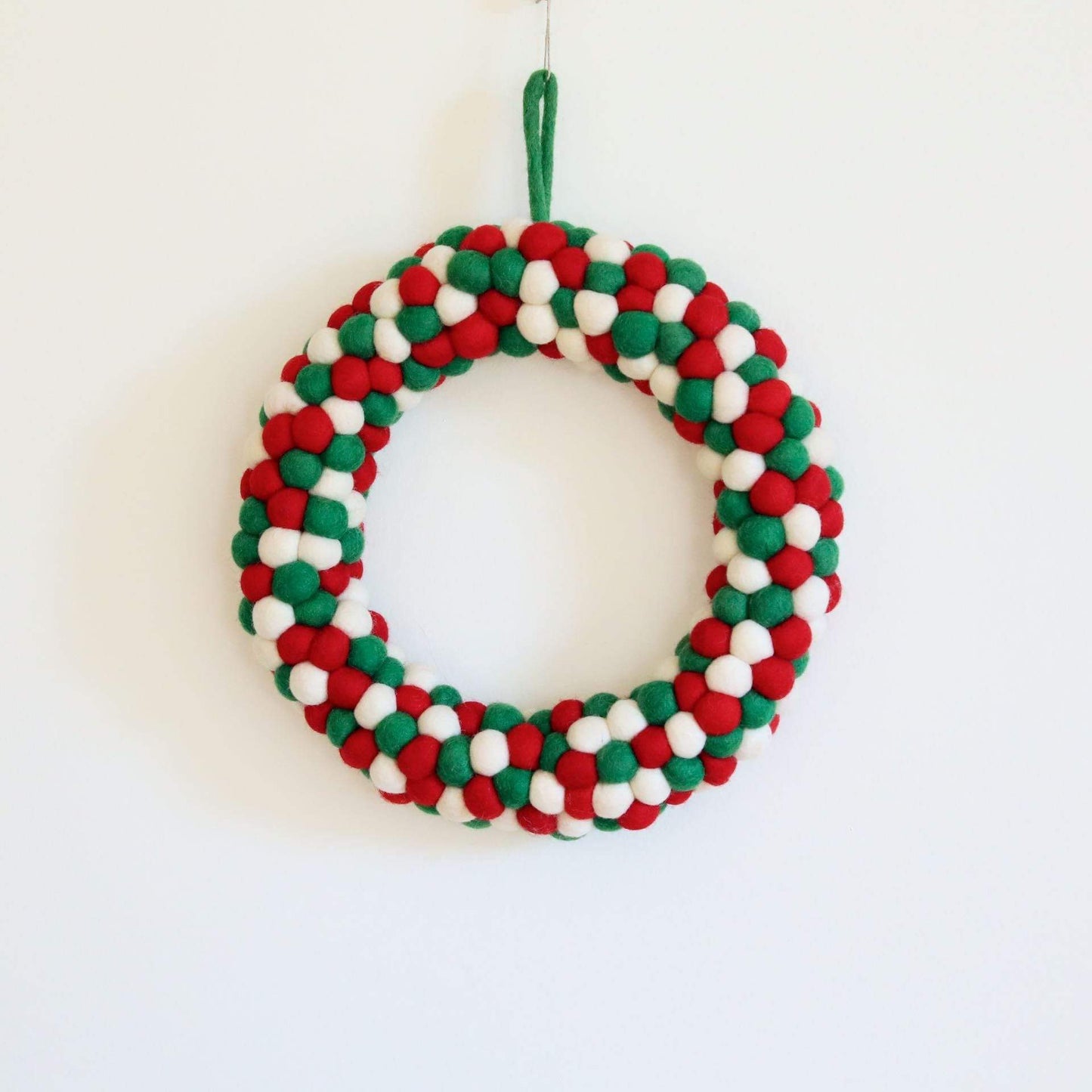 Felt Christmas Wreath - Pompom Balls