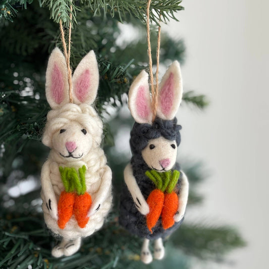 Felt Easter Bunny Sheep Ornament