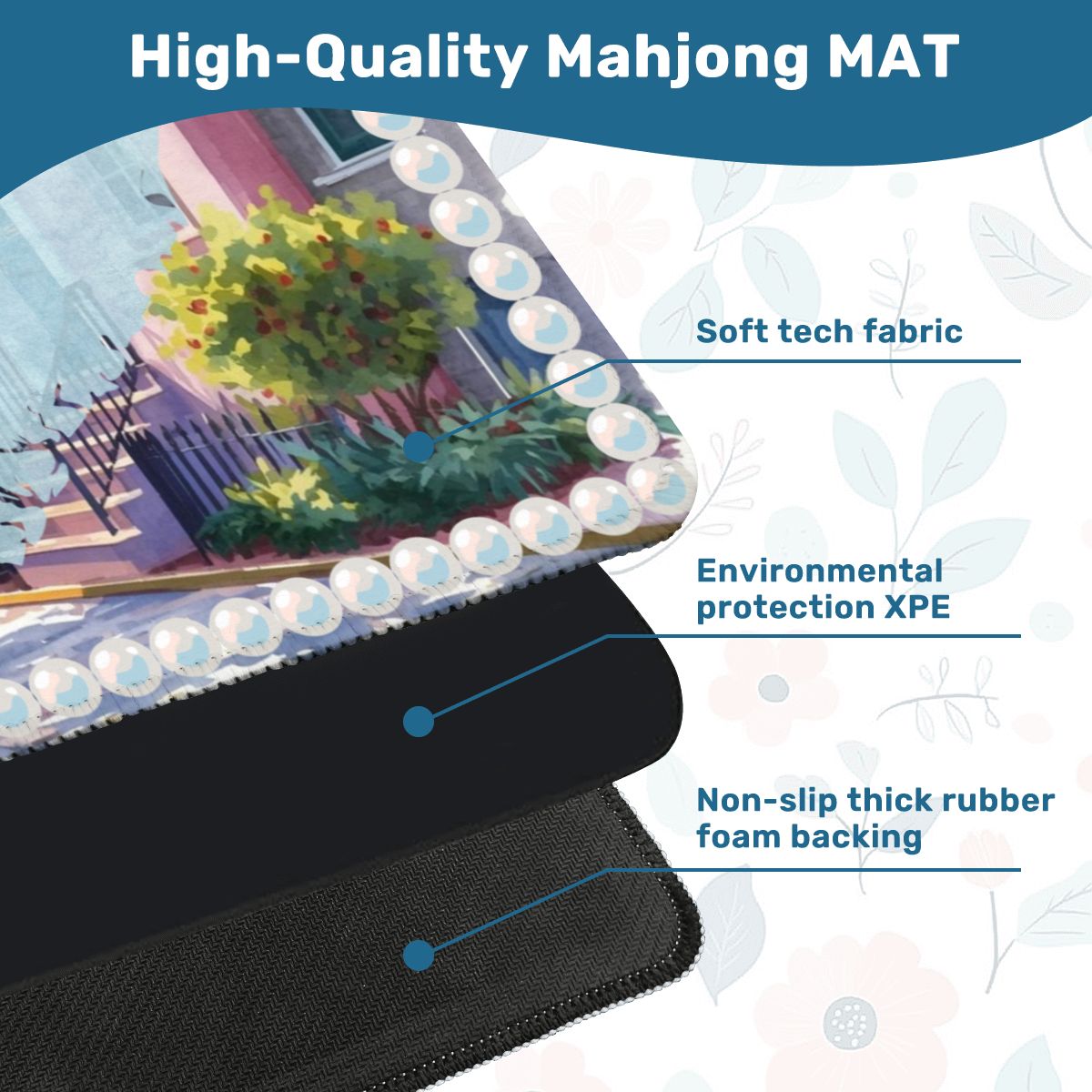 Charleston South Carolina Mahjong Mat Rainbow Row Palmetto State