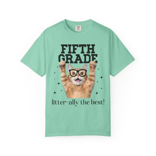 Fifth Grade Teacher Cat Tee