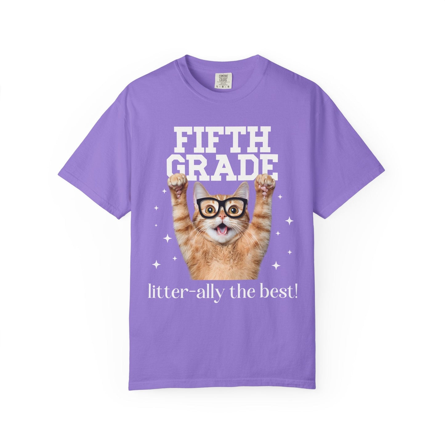 Fifth Grade Teacher Cat Tee