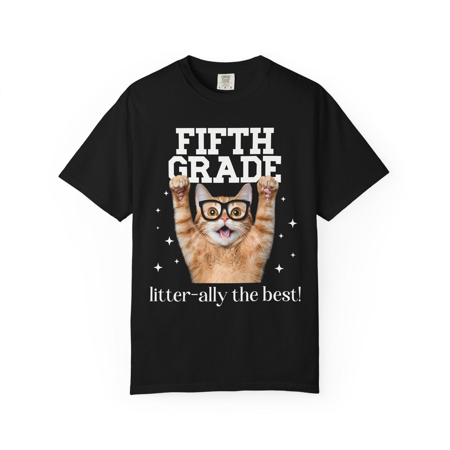 Fifth Grade Teacher Cat Tee