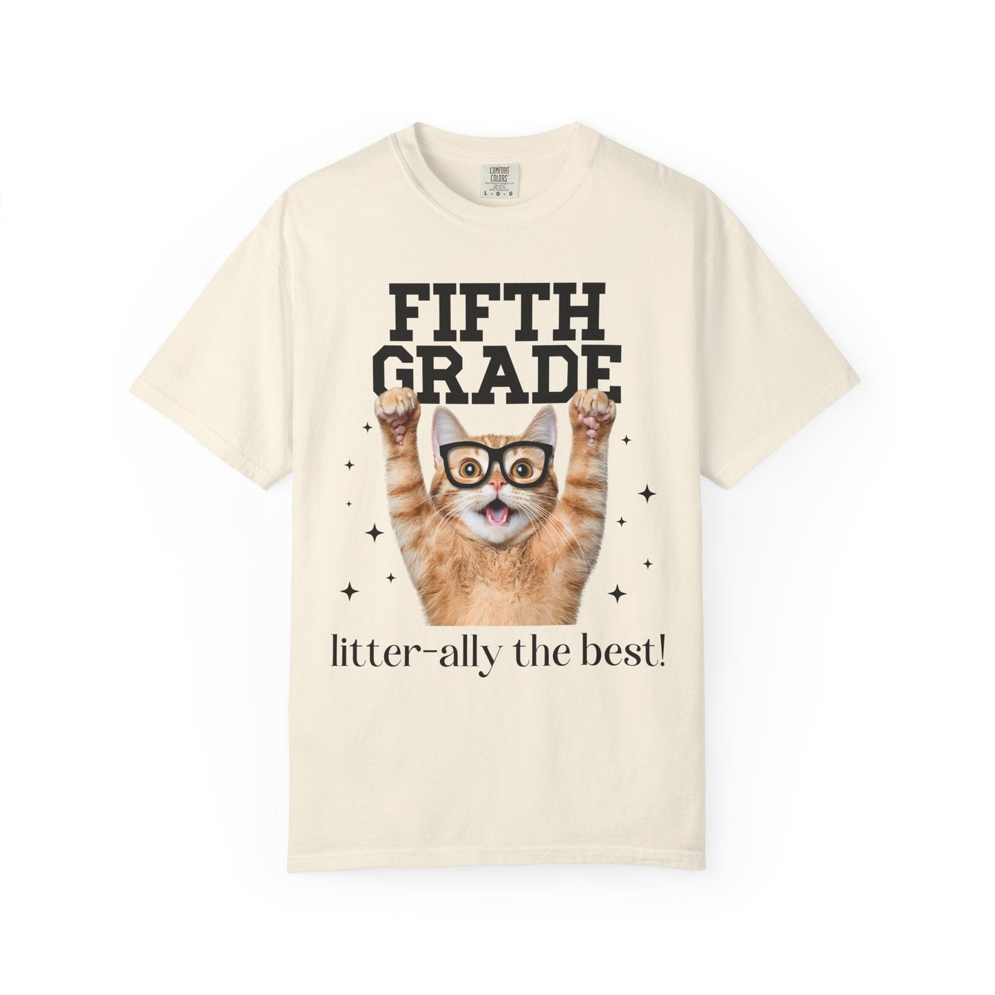 Fifth Grade Teacher Cat Tee