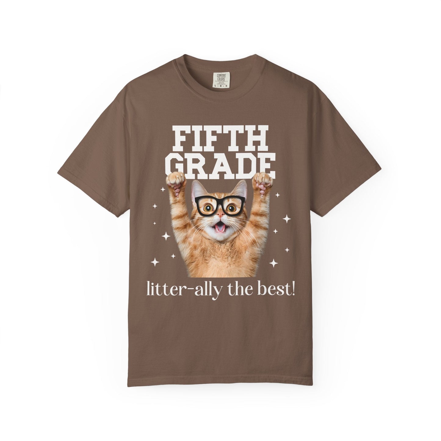 Fifth Grade Teacher Cat Tee