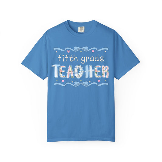 Fifth Grade Teacher Tee with Bow