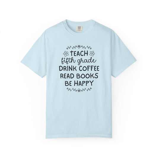 Bookish Fifth Grade Teacher Tee