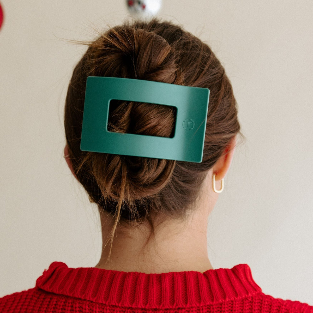 Fir Real Large Flat Rectangle Hair Clip