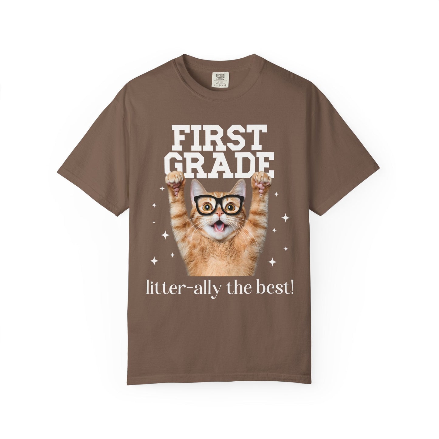 First Grade Teacher Cat Tee